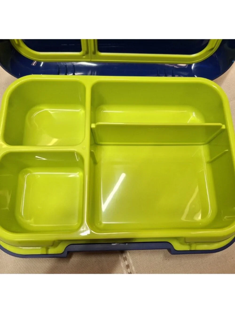 Bentgo Kids Leak-Proof Lunch Box With 5 Compartments Blue & Lime Green Design